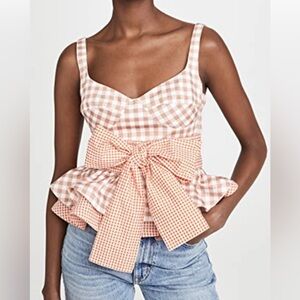 Sylvia Tcherassi Estercita Peplum Top Size S